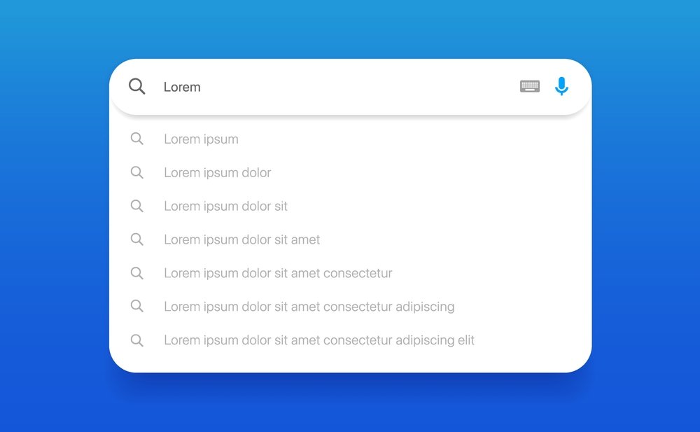 barre de recherche d'un Moteur de recherche - Rédigez un article de blog SEO 