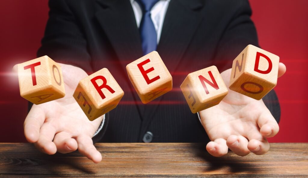 Marketing prédictif et IA : Prédire le comportement des consommateurs 2 marketing prédictif une illustration des idées de marketing : Le mot 'Trend' flotant