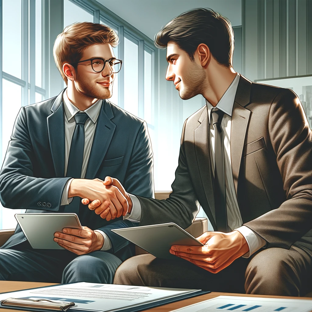 Trade marketing : stratégies, avantages, outils et exemple (2025) 8 trade marketing deux partenaires commerciaux dans un cadre de collaboration